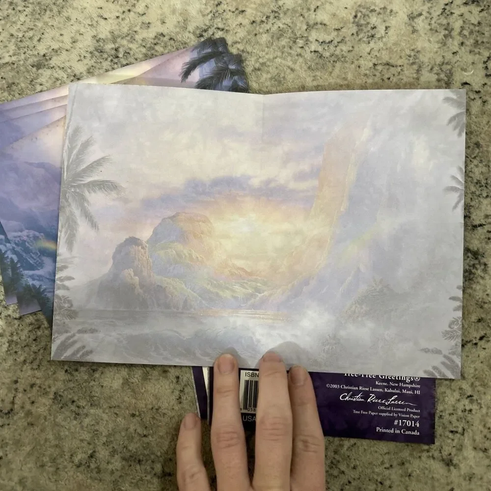 Hawaii Tropical Tree-Free Greeting Cards 4 Cards And Envelopes Eco Friendly